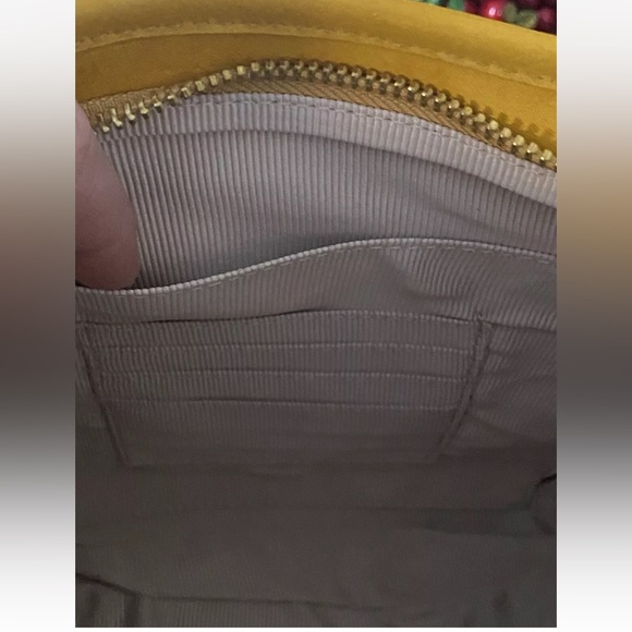 NWT Margot Derby Crossbody Bag & Margot Kate Card Case Soft Yellow Leather 2-PC - Picture 13 of 15
